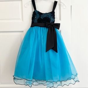 COPY - NWT Chic Baby Turquoise Layered Tulle Dress size 10